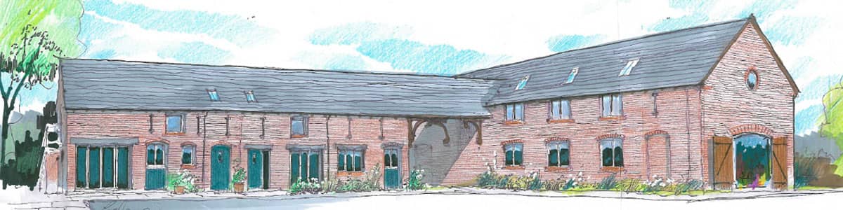 Illustration of barn conversion near Chester